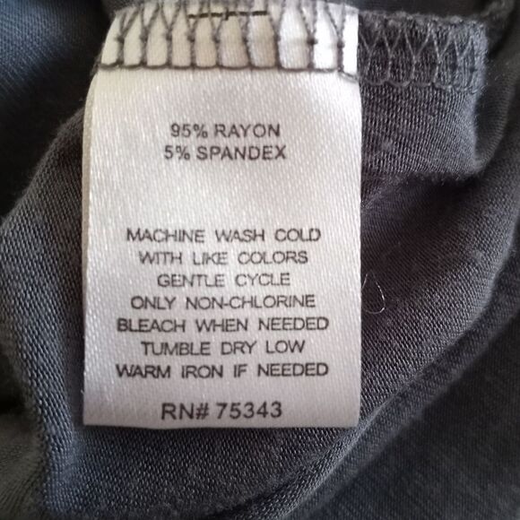 CYNTHIA ROWLEY GRAY TOP SZ.L EUC - Picture 6 of 6